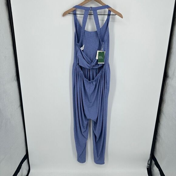 Halara jumpsuit womens large u neck pocket harem active casual workout nwt - Picture 11 of 11